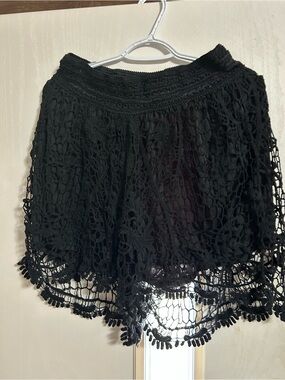 Cato Black Crochet Lace Women’s Shorts